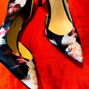 Jessica Simpson flower adorned heels.